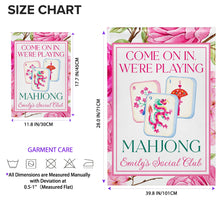 Load image into Gallery viewer, Personalized Mahjong Garden Flag Custom Name Floral Gift
