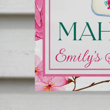 Load image into Gallery viewer, Personalized Mahjong Garden Flag Custom Name Floral Gift
