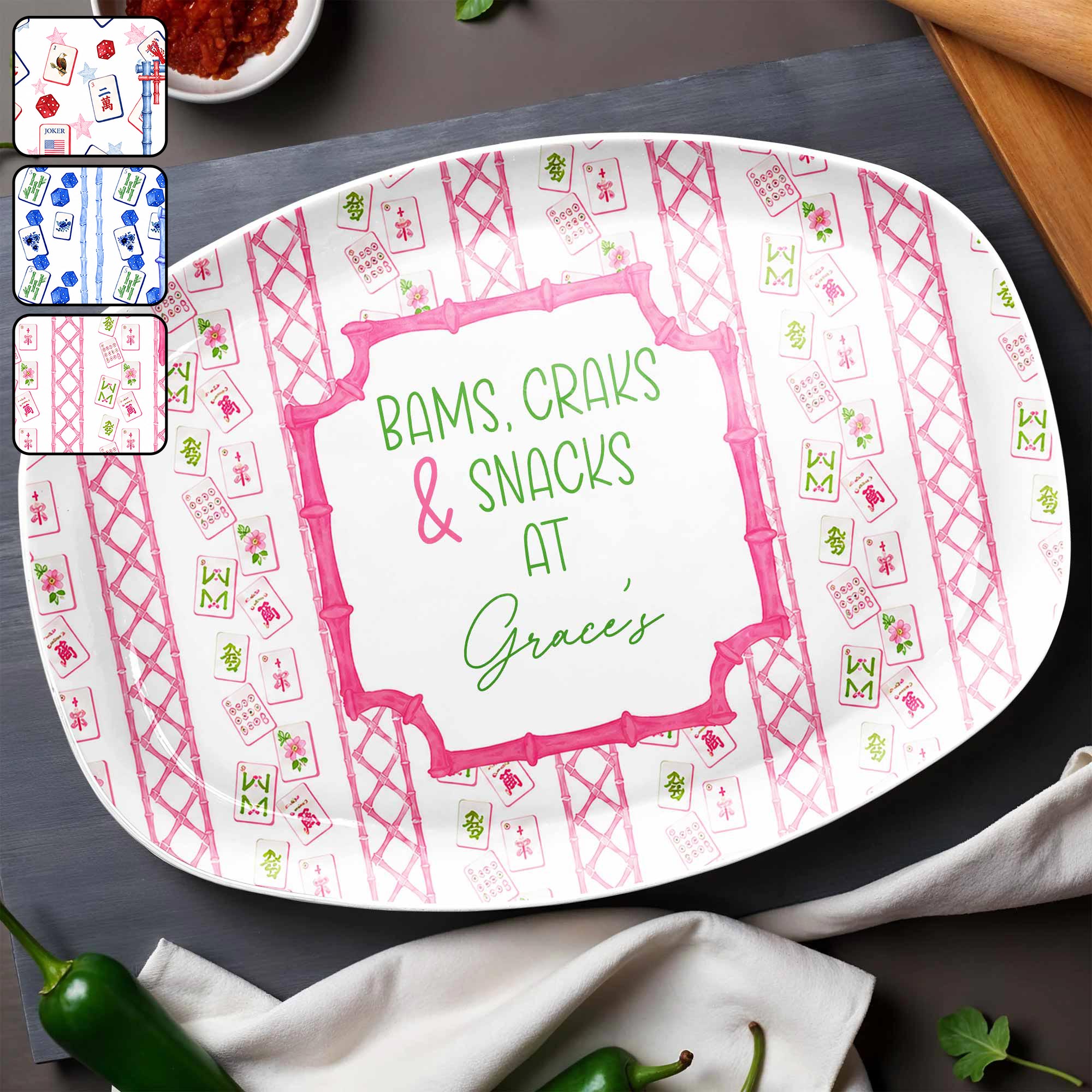 Personalized Custom Plate for Game Night Treats - Unique Gift