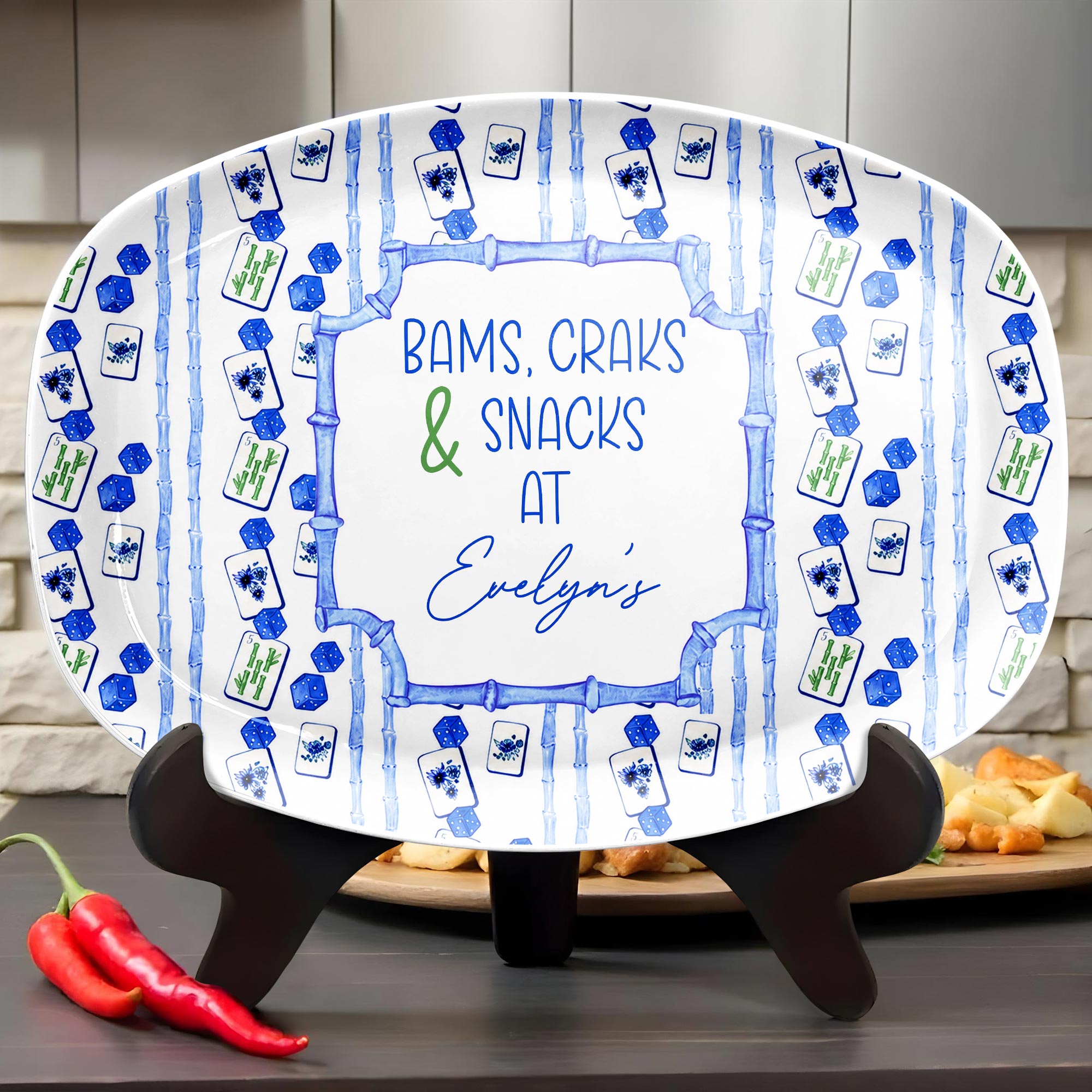 Personalized Custom Plate for Game Night Treats - Unique Gift