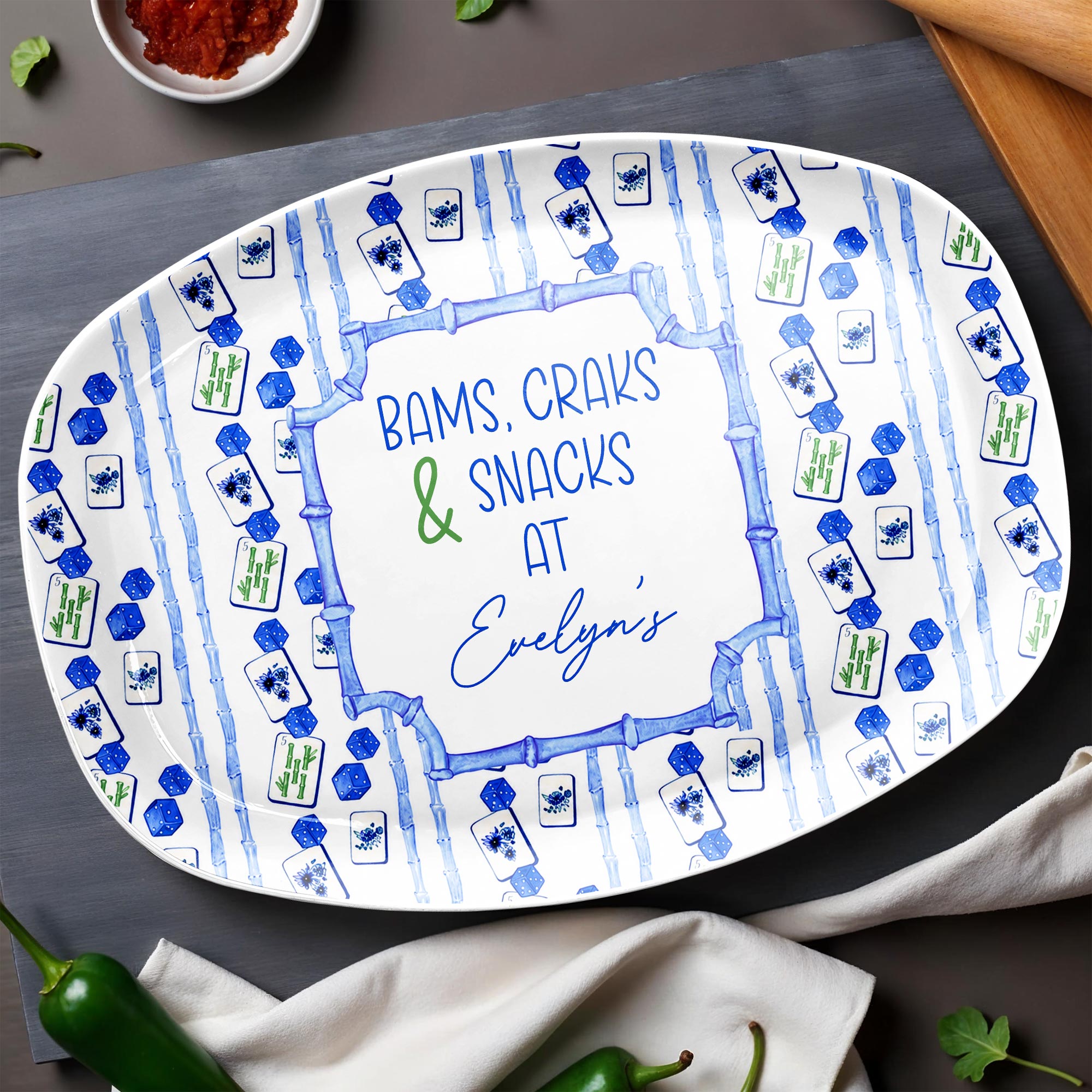 Personalized Custom Plate for Game Night Treats - Unique Gift