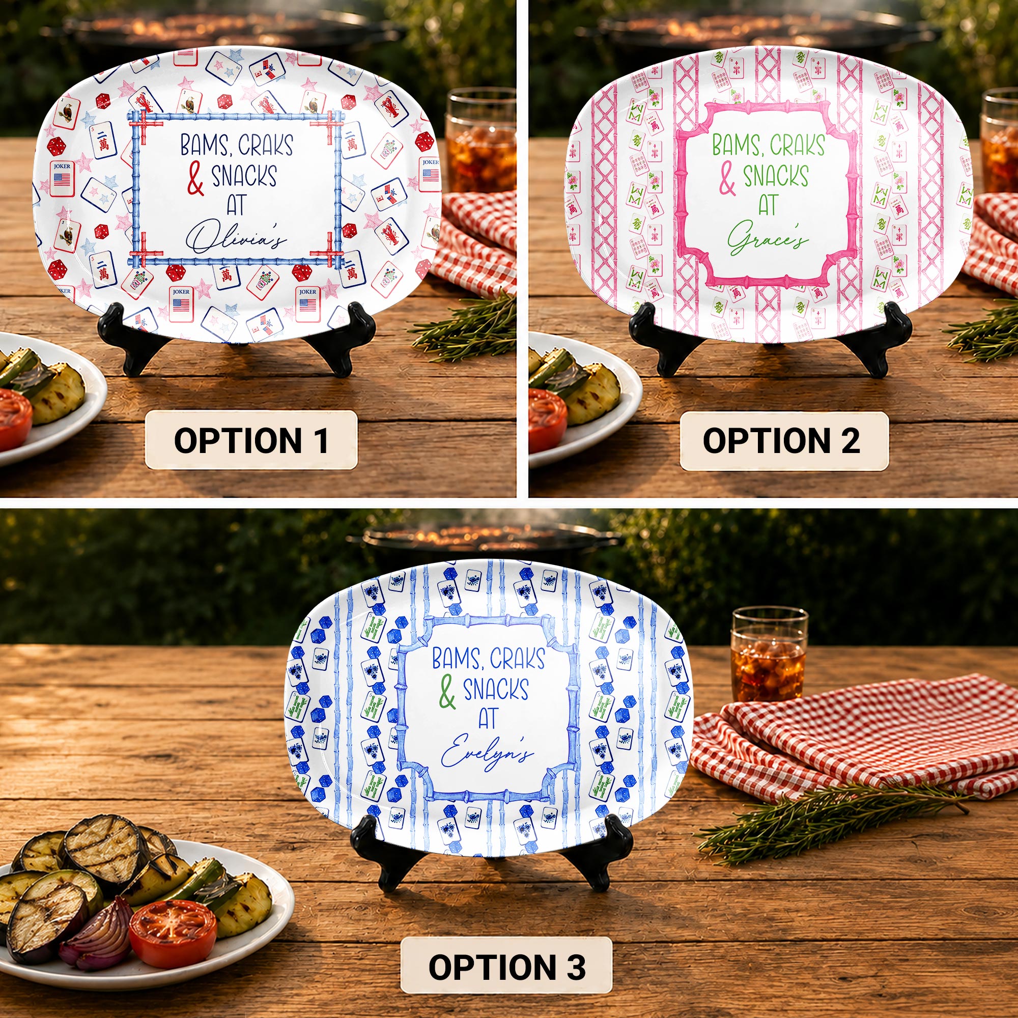 Personalized Custom Plate for Game Night Treats - Unique Gift