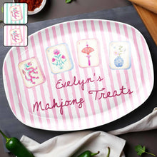 Load image into Gallery viewer, Personalized Custom Plate with Watercolor Mahjong Design for Hobbyists Gift
