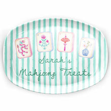 Load image into Gallery viewer, Personalized Custom Plate with Watercolor Mahjong Design for Hobbyists Gift
