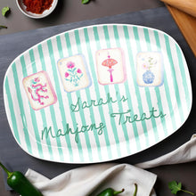 Load image into Gallery viewer, Personalized Custom Plate with Watercolor Mahjong Design for Hobbyists Gift
