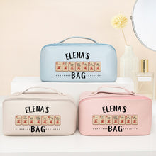 Load image into Gallery viewer, Personalized Faux Leather Makeup Bag Custom Name Gift for Besties

