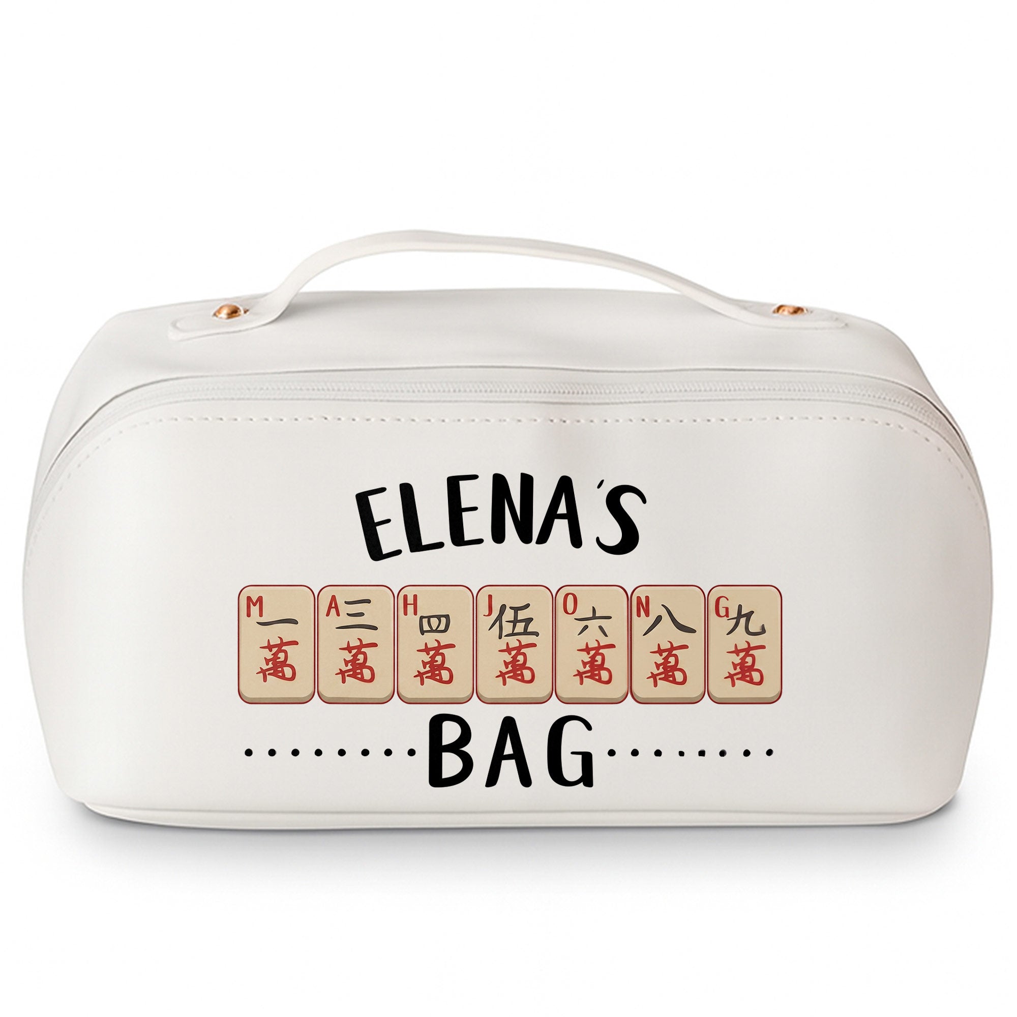 Personalized Faux Leather Makeup Bag Custom Name Gift for Besties