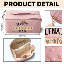 Load image into Gallery viewer, Personalized Faux Leather Makeup Bag Custom Name Gift for Besties
