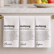 Load image into Gallery viewer, Personalized Mahjong Definition Kitchen Towel Gift for Hobbyists
