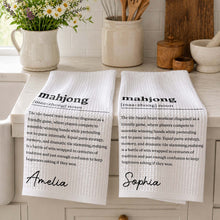 Load image into Gallery viewer, Personalized Mahjong Definition Kitchen Towel Gift for Hobbyists
