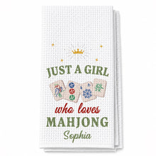 Load image into Gallery viewer, Personalized Mahjong Kitchen Towel Custom Gift for Her
