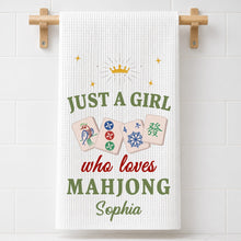 Load image into Gallery viewer, Personalized Mahjong Kitchen Towel Custom Gift for Her
