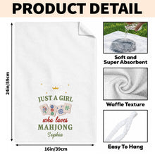 Load image into Gallery viewer, Personalized Mahjong Kitchen Towel Custom Gift for Her
