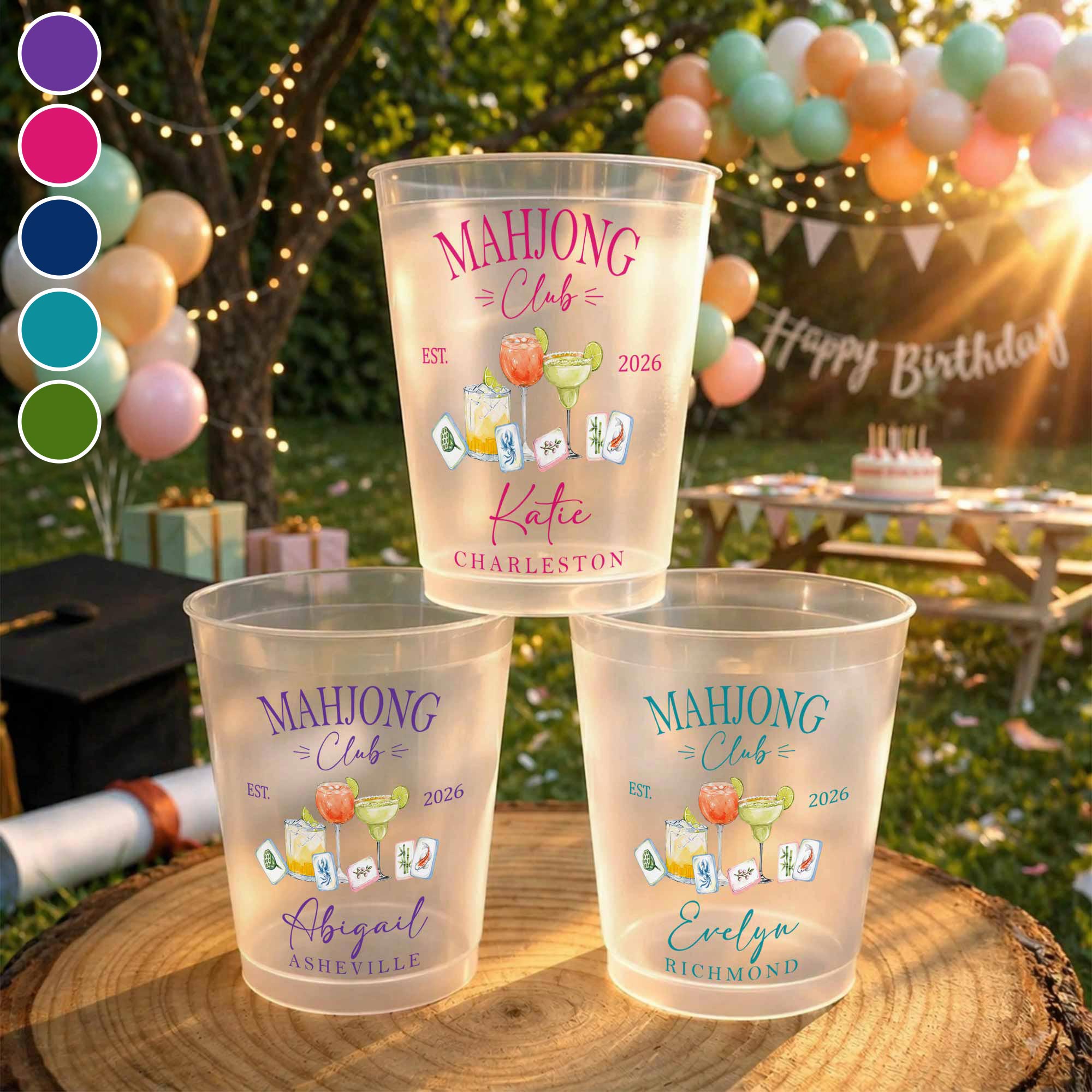 Personalized Frosted Cups Custom Name Cocktail Gift for Besties