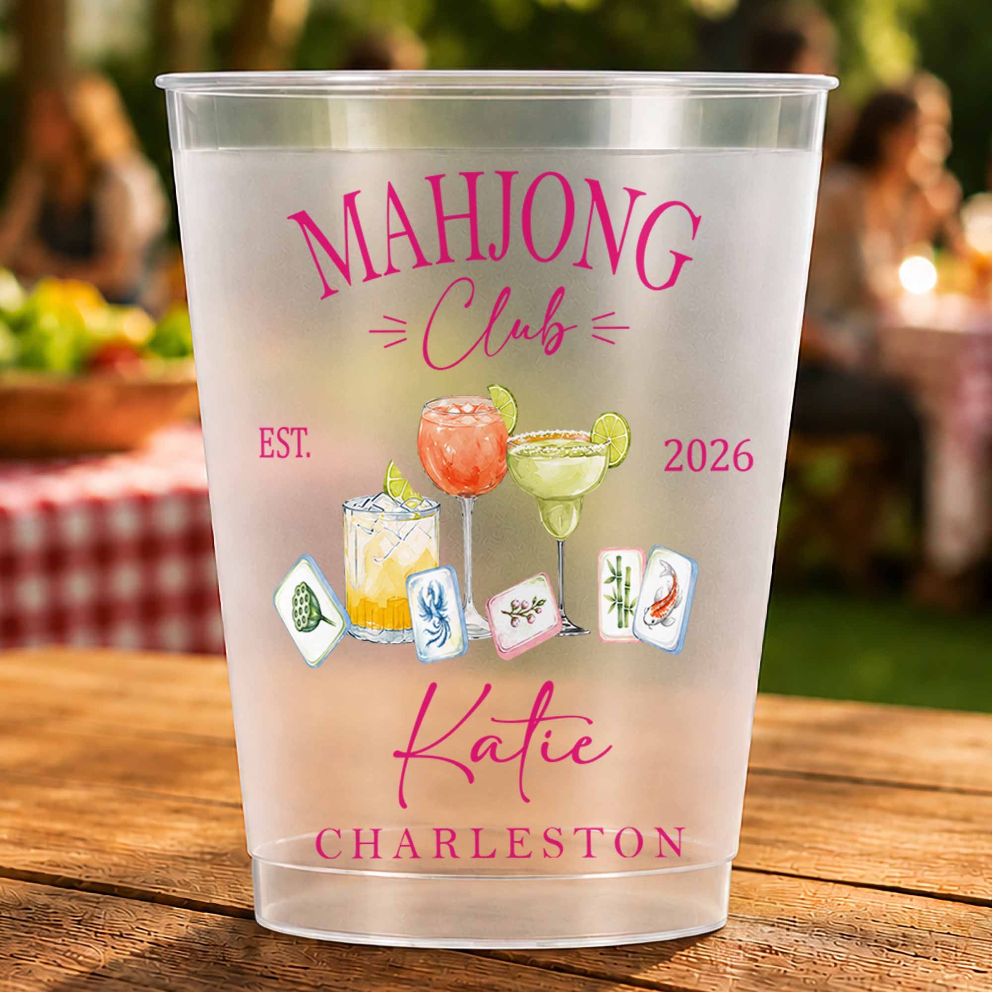 Personalized Frosted Cups Custom Name Cocktail Gift for Besties
