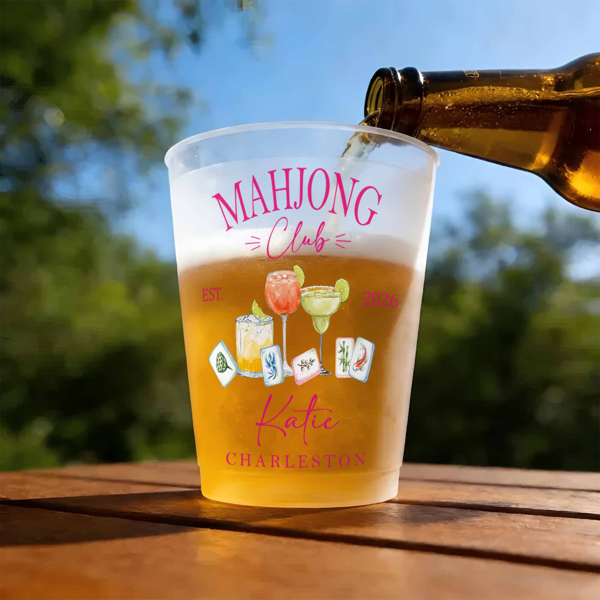 Personalized Frosted Cups Custom Name Cocktail Gift for Besties