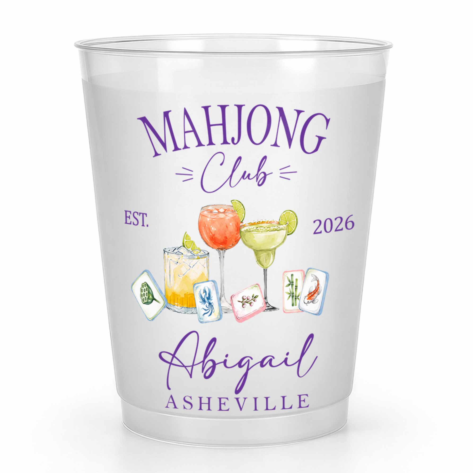 Personalized Frosted Cups Custom Name Cocktail Gift for Besties