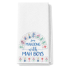 Load image into Gallery viewer, Personalized Mahjong Kitchen Towel Custom Name Gift for Him
