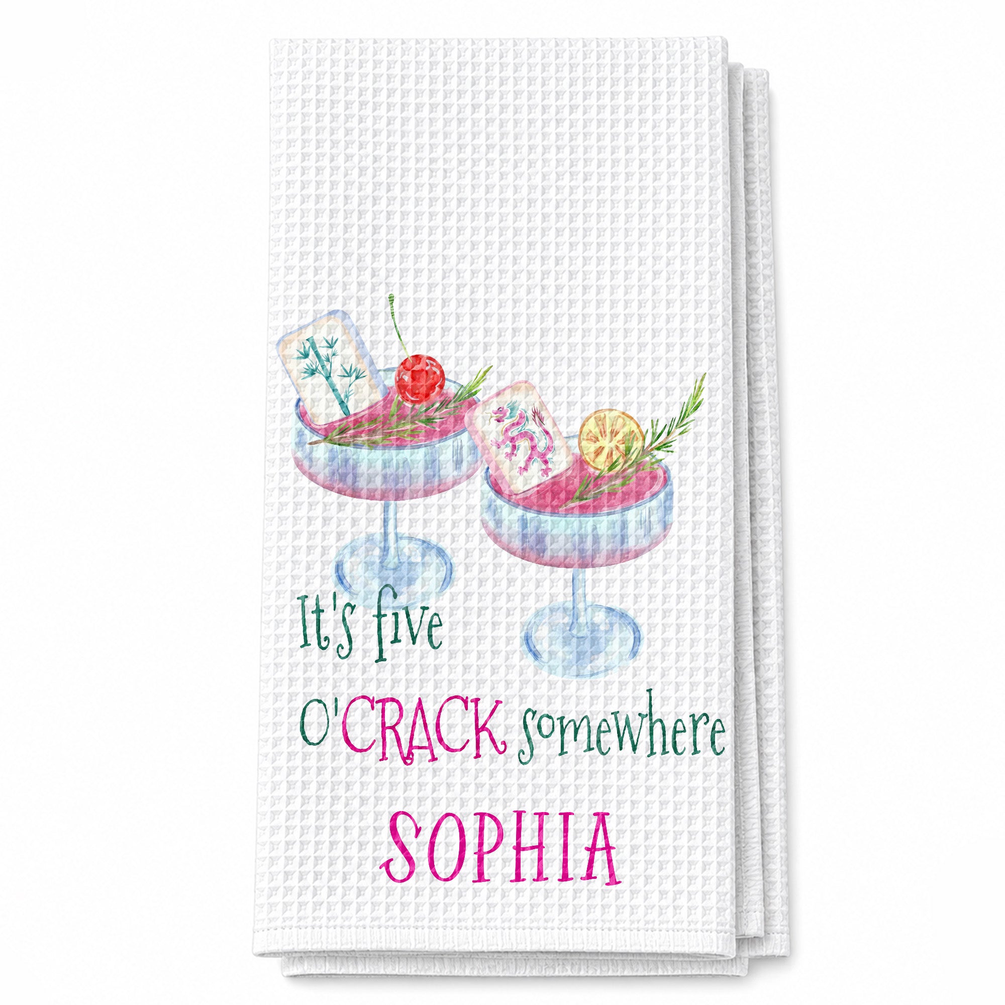 Personalized Kitchen Towel Custom Name Gift for Besties