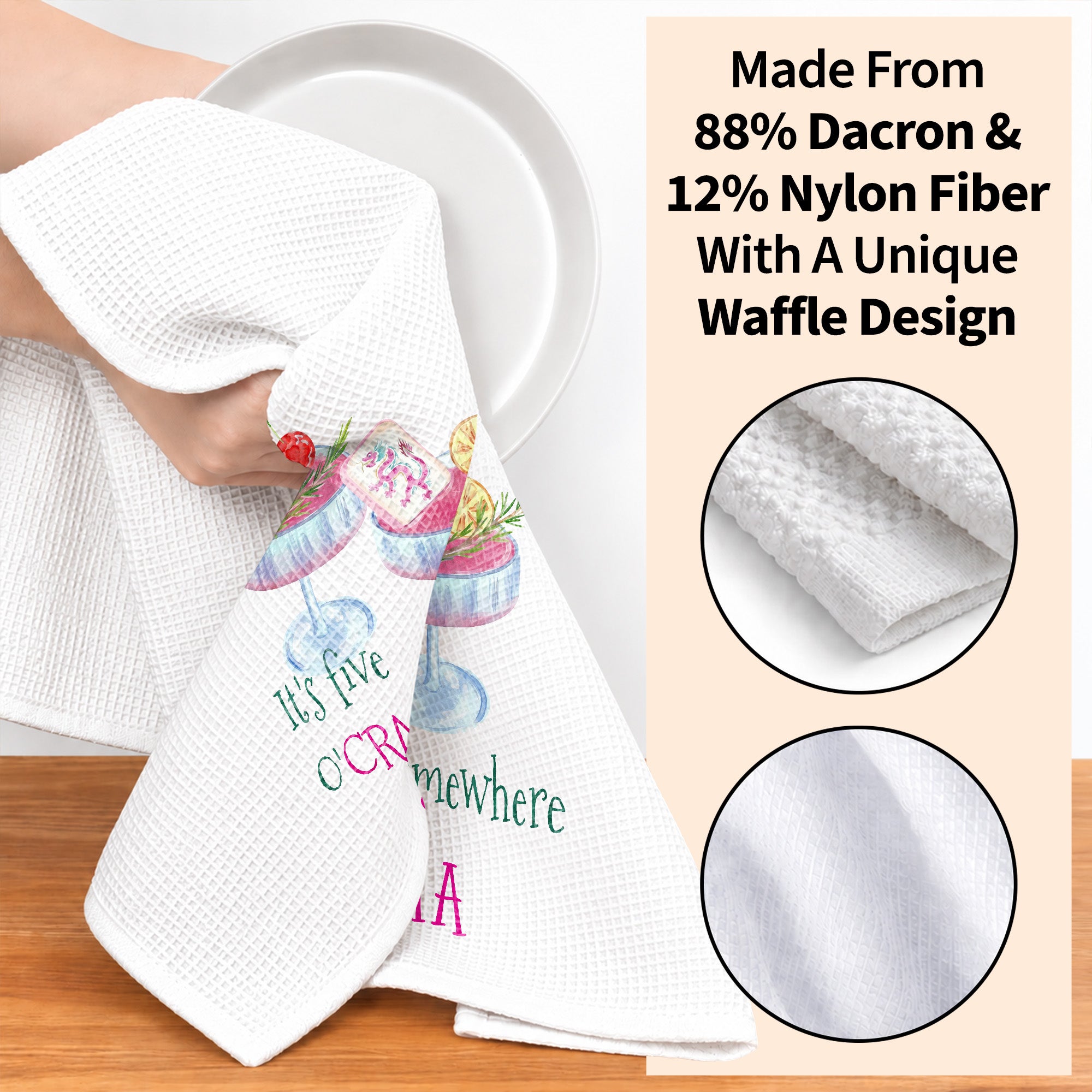 Personalized Kitchen Towel Custom Name Gift for Besties