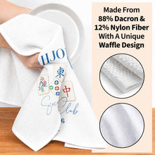 Load image into Gallery viewer, Personalized Mahjong Themed Kitchen Towel Custom Gift for Game Lovers
