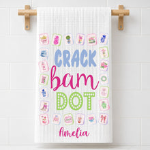 Load image into Gallery viewer, Personalized Floral Kitchen Towel Custom Name Gift for Mom
