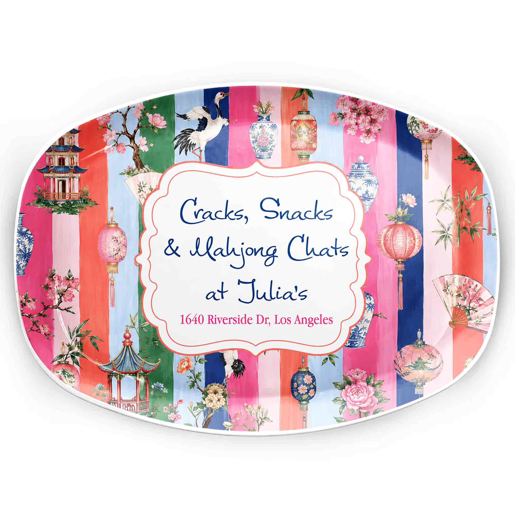 Personalized Decorative Plate Custom Name Gift for Mahjong Lovers