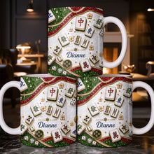 Load image into Gallery viewer, Personalized Mahjong Tiles Coffee Mug Custom Gift for Gamers
