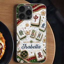 Load image into Gallery viewer, Personalized Clear Phone Case for Mahjong Lovers | Custom Name Gift
