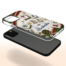 Load image into Gallery viewer, Personalized Clear Phone Case for Mahjong Lovers | Custom Name Gift
