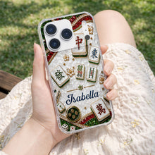 Load image into Gallery viewer, Personalized Clear Phone Case for Mahjong Lovers | Custom Name Gift

