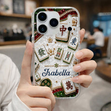 Load image into Gallery viewer, Personalized Clear Phone Case for Mahjong Lovers | Custom Name Gift
