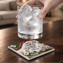 Load image into Gallery viewer, Personalized Mahjong Coaster Custom Name Square Ceramic Gift
