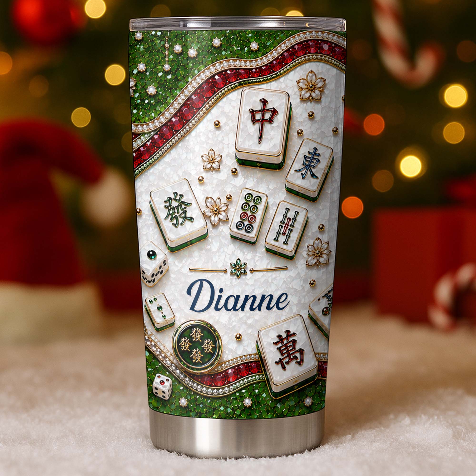 Personalized Mahjong Tile Design 20oz Stainless Steel Tumbler Gift