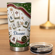 Load image into Gallery viewer, Personalized Mahjong Tile Design 20oz Stainless Steel Tumbler Gift
