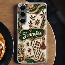 Load image into Gallery viewer, Personalized Mahjong Tile Clear Phone Case Custom Name Gift
