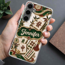 Load image into Gallery viewer, Personalized Mahjong Tile Clear Phone Case Custom Name Gift
