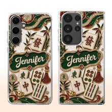 Load image into Gallery viewer, Personalized Mahjong Tile Clear Phone Case Custom Name Gift
