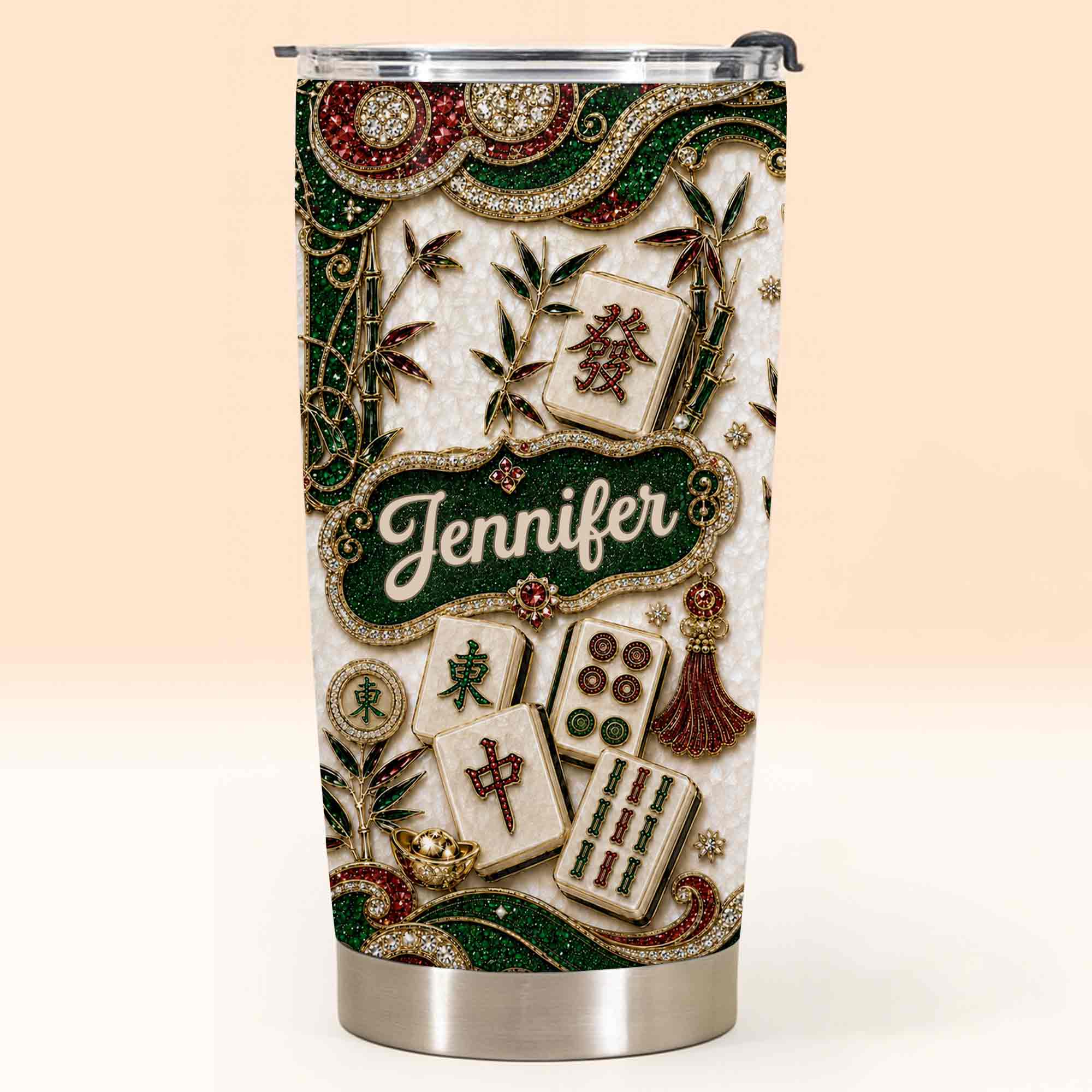 Personalized Mahjong Lover 20oz Stainless Steel Tumbler Gift