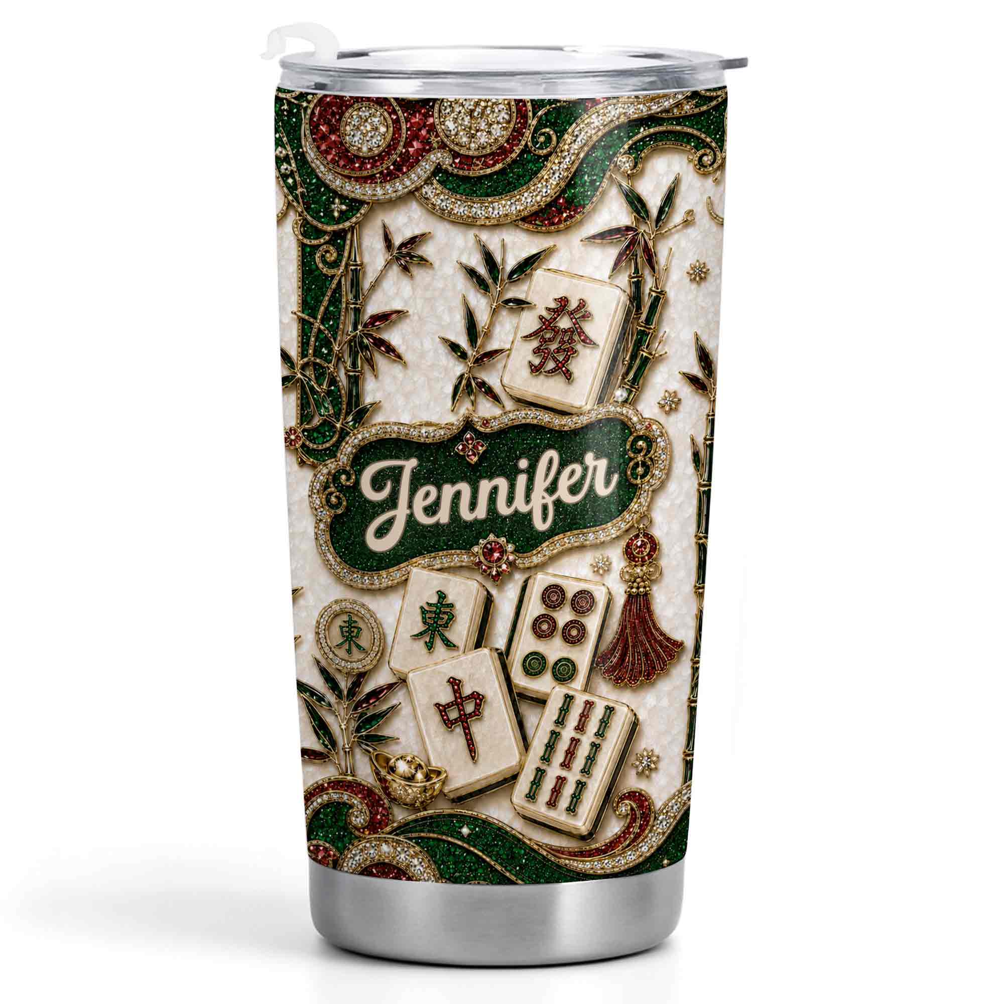 Personalized Mahjong Lover 20oz Stainless Steel Tumbler Gift