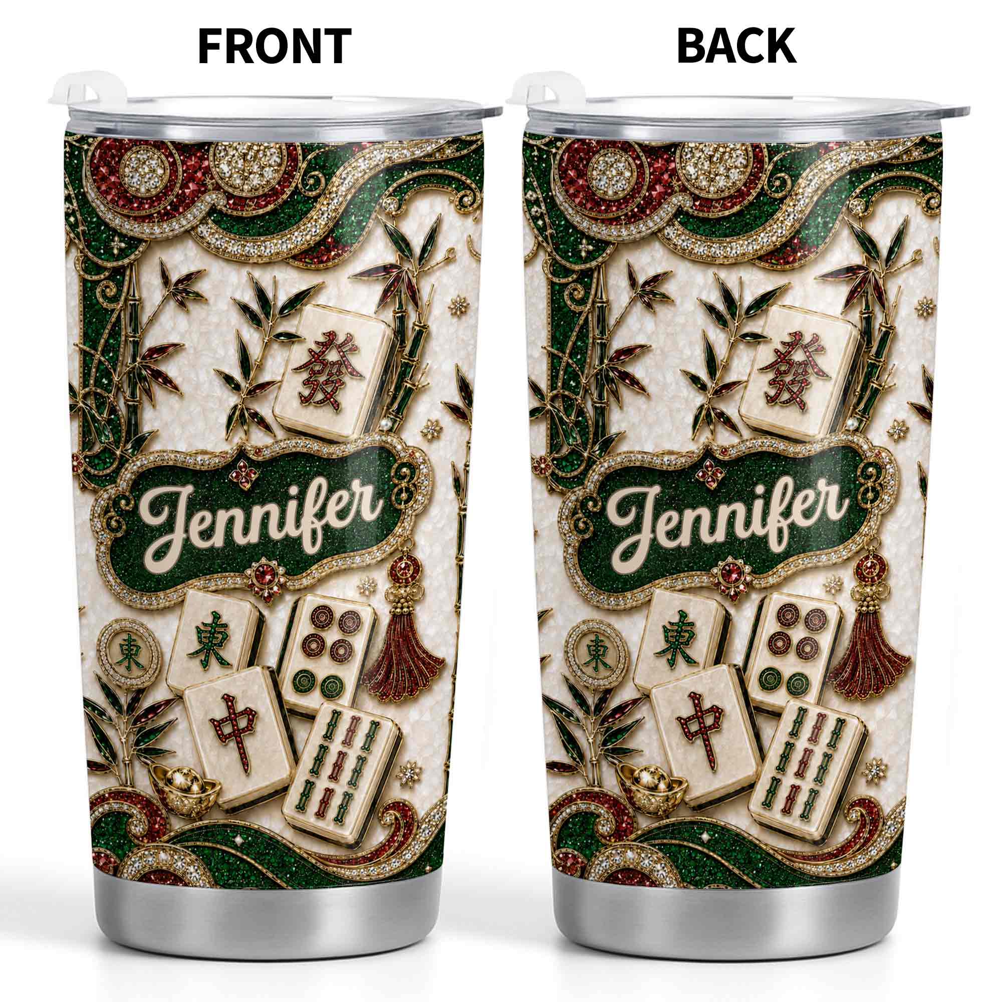 Personalized Mahjong Lover 20oz Stainless Steel Tumbler Gift