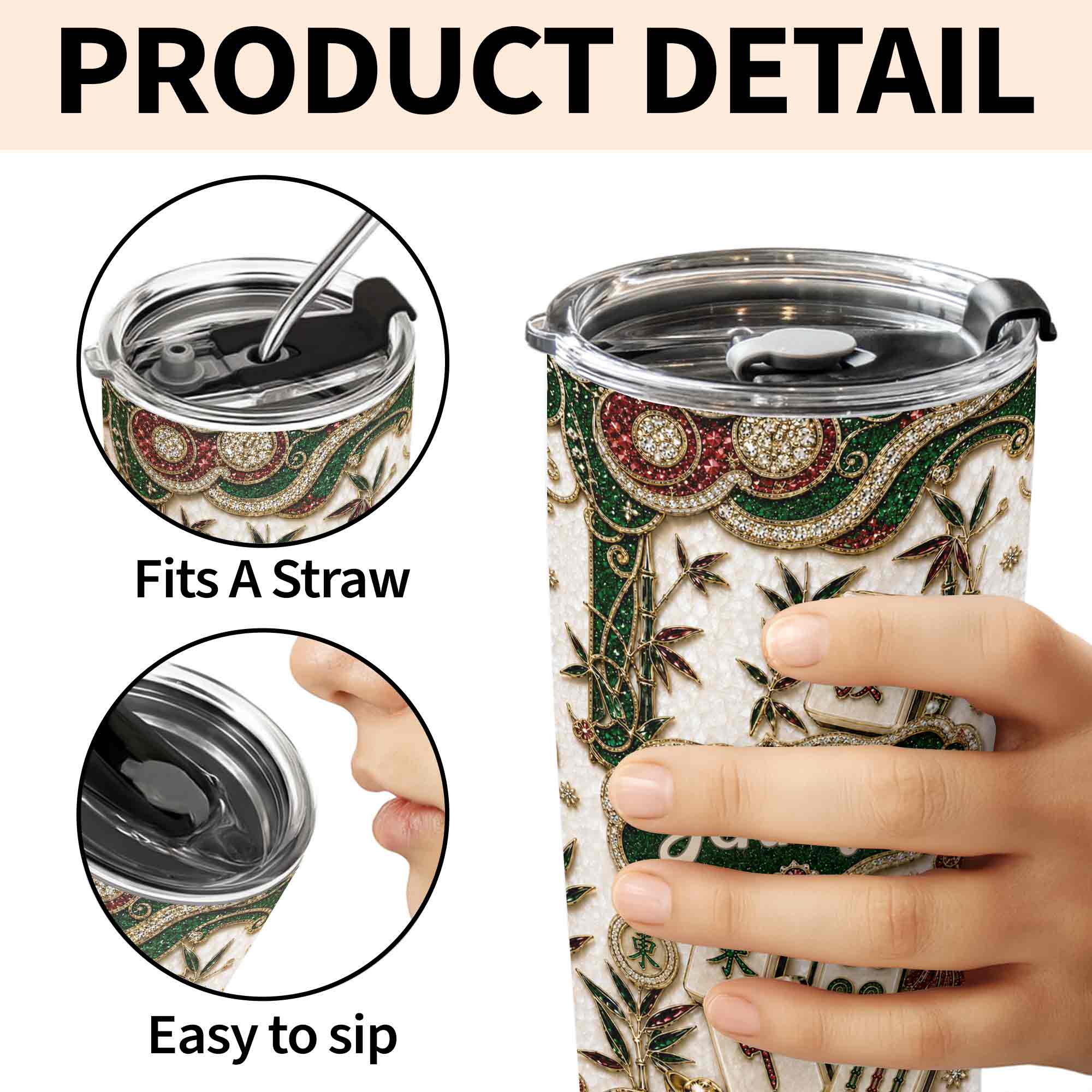 Personalized Mahjong Lover 20oz Stainless Steel Tumbler Gift