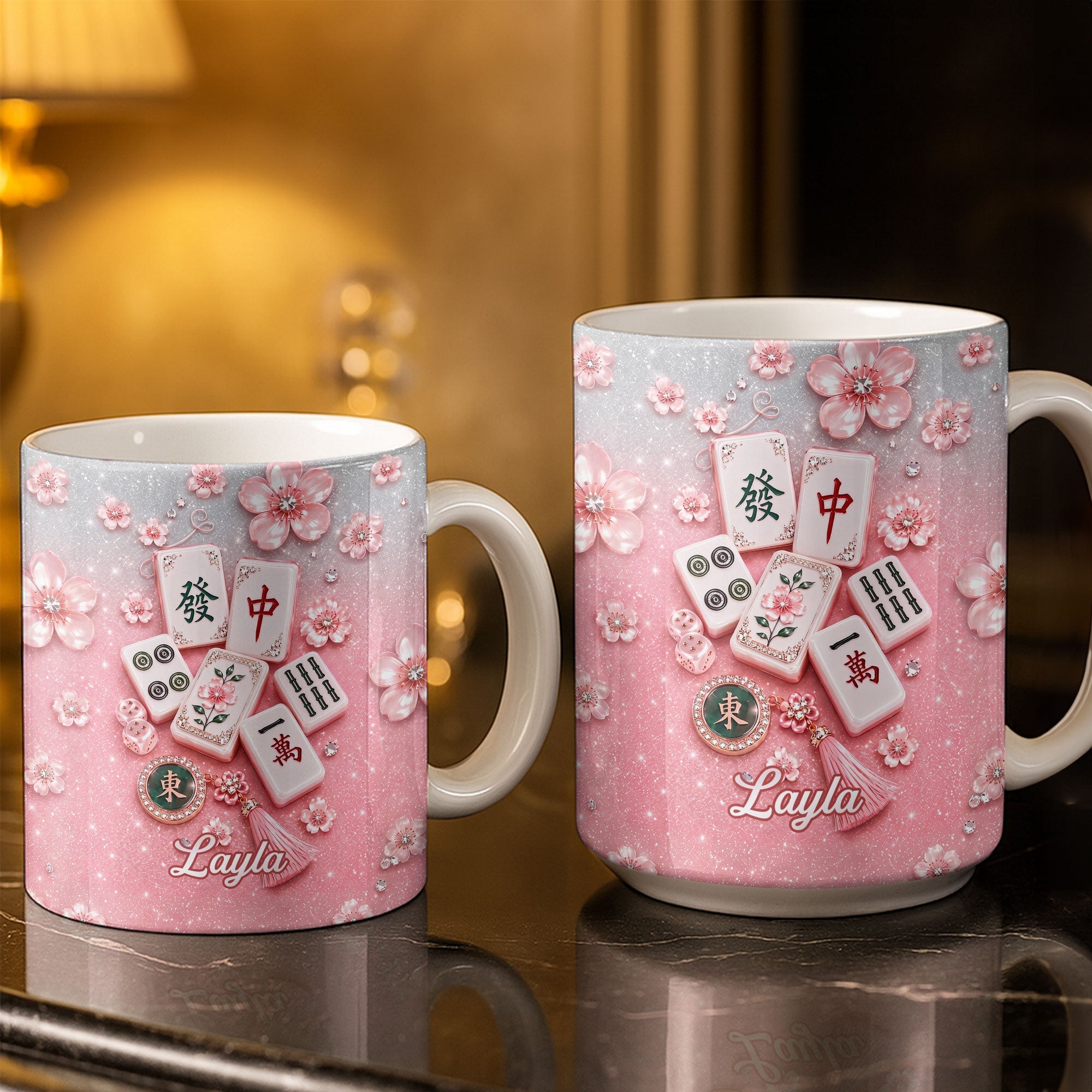 Personalized Mahjong Tiles Coffee Mug Custom Gift for Mom