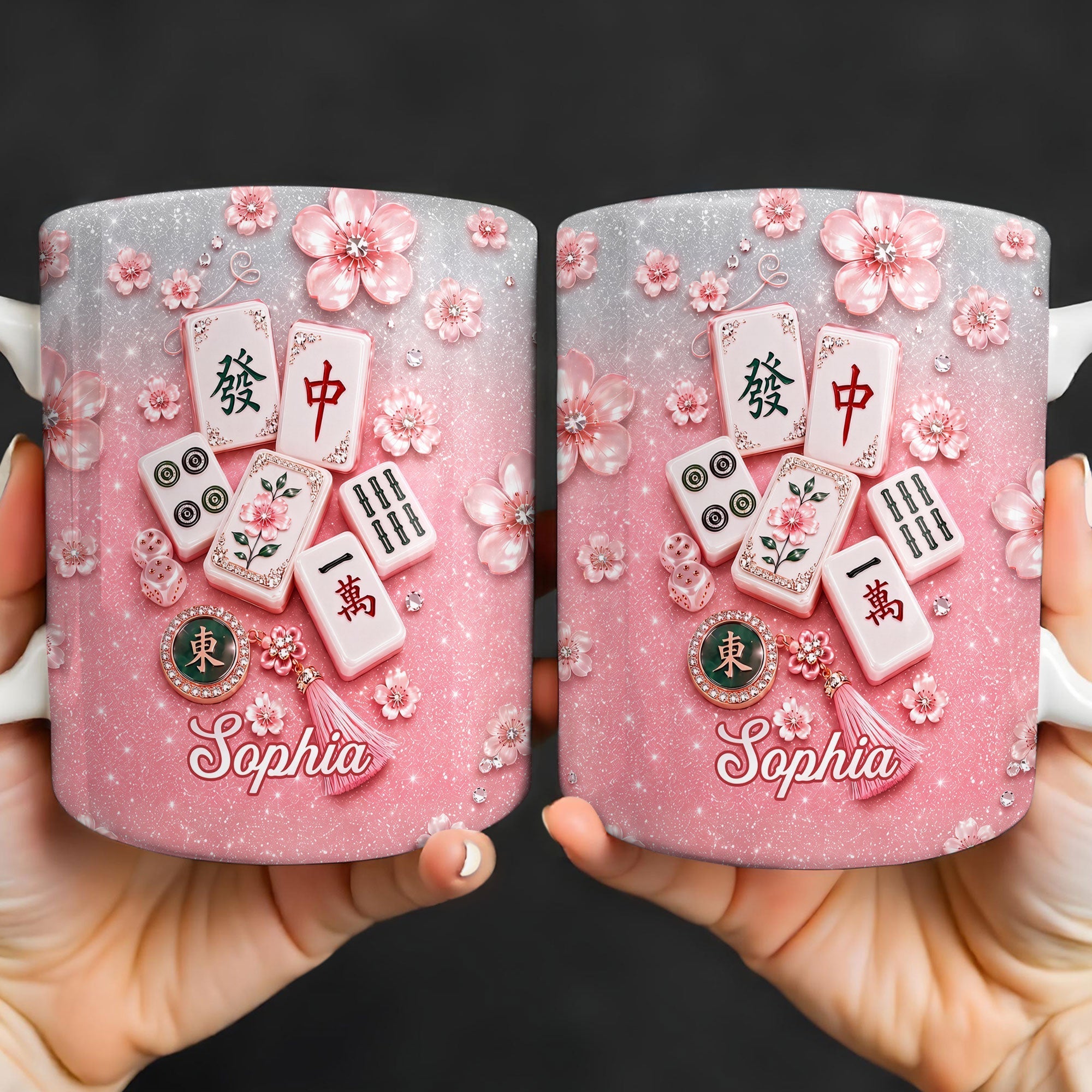 Personalized Mahjong Tiles Coffee Mug Custom Gift for Mom