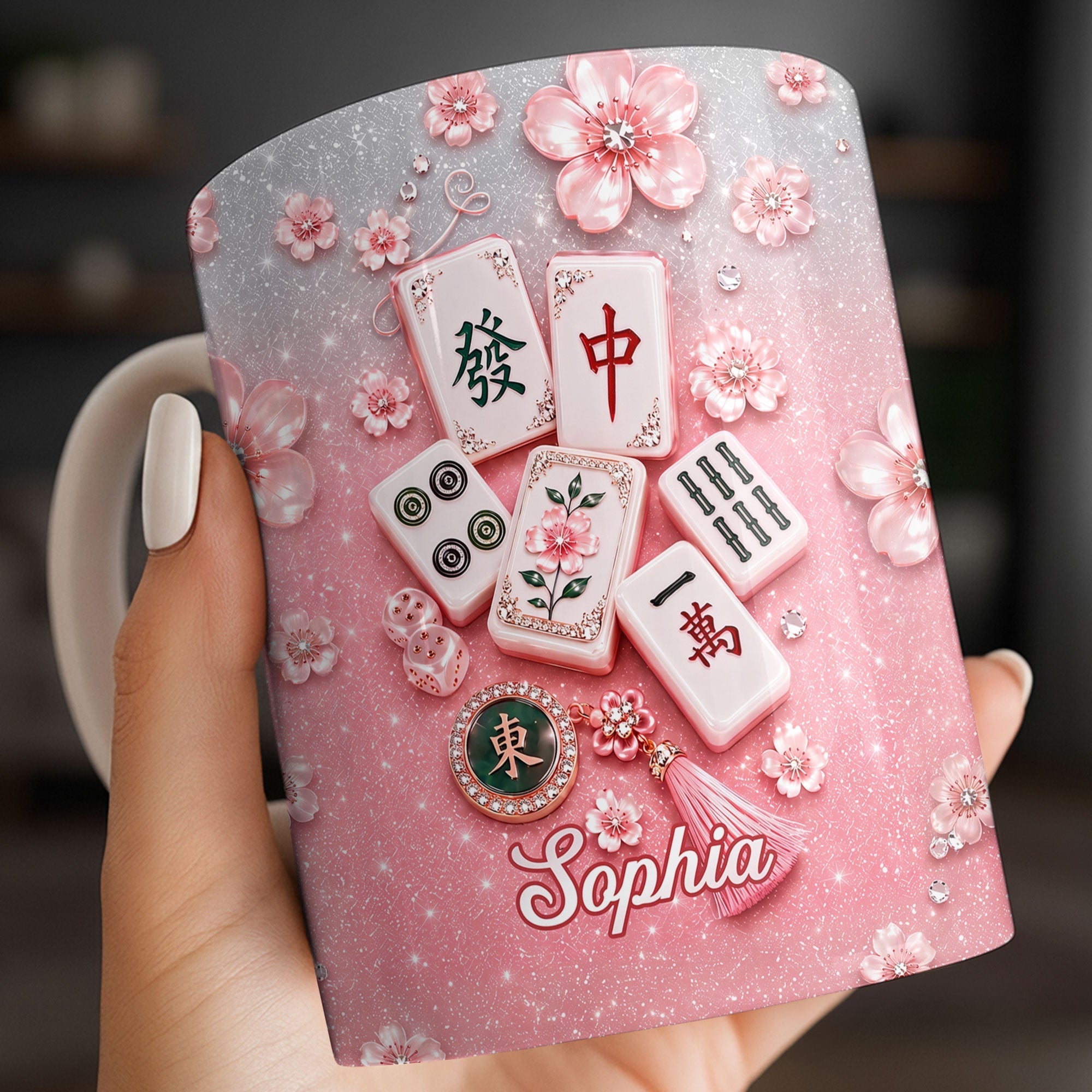 Personalized Mahjong Tiles Coffee Mug Custom Gift for Mom