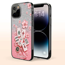 Load image into Gallery viewer, Personalized Clear Phone Case Cherry Blossoms Design Custom Name Gift for Her
