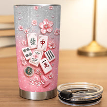 Load image into Gallery viewer, Personalized Mahjong Game Tumbler Custom Name 20oz Gift for Her
