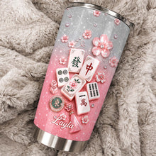 Load image into Gallery viewer, Personalized Mahjong Game Tumbler Custom Name 20oz Gift for Her
