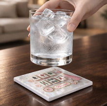 Load image into Gallery viewer, Personalized Mahjong Tiles Ceramic Coaster Custom Gift for Her
