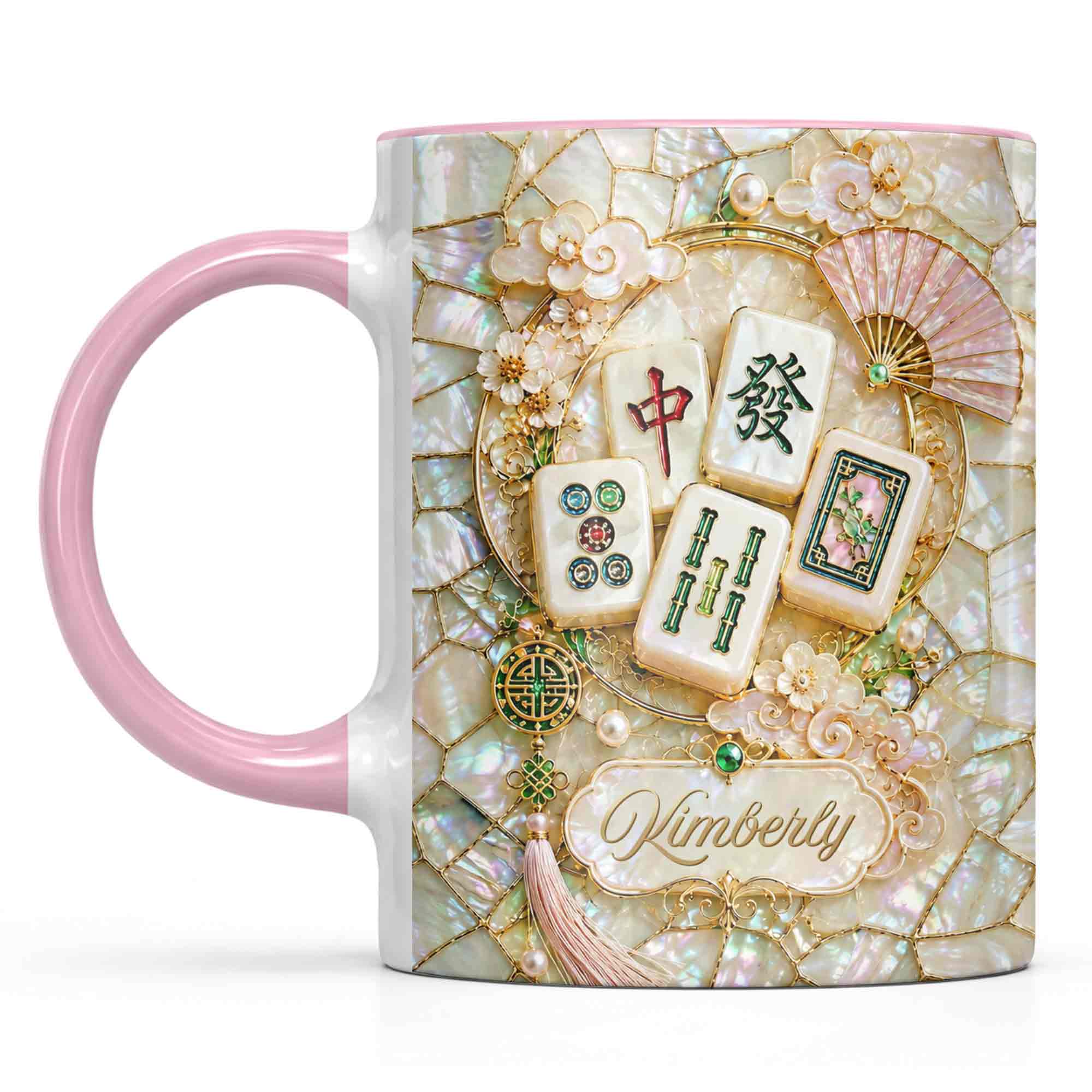 Personalized Mahjong Lovers Accent Mug Custom Gift for Gamers